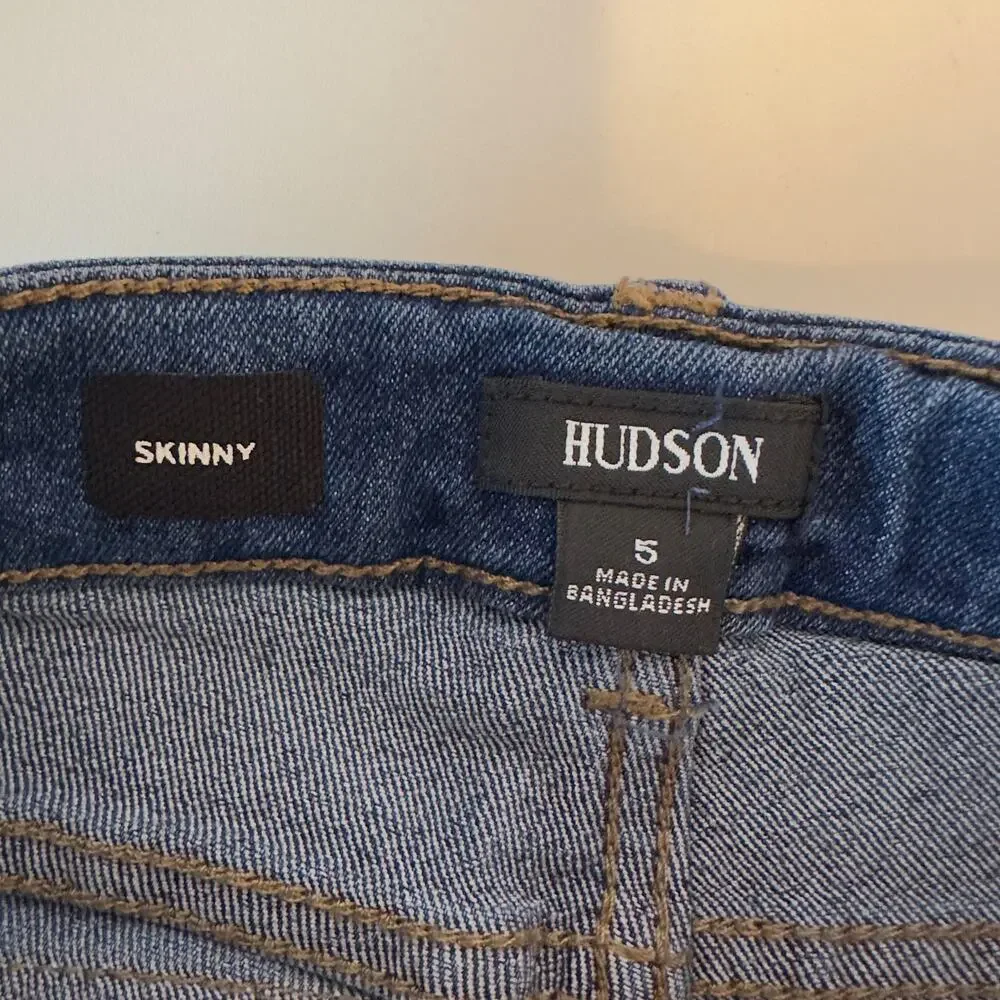 NWT Hudson Kids Girl’s‎ Skinny Jeans In Midnight Size 5 Flap Back Pockets
